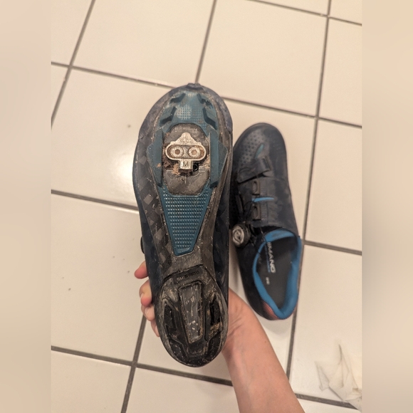 Shimano SH-RX800 Gravel Carbon Cycling Shoes EU 39 Women's Navy - Picture 6 of 9